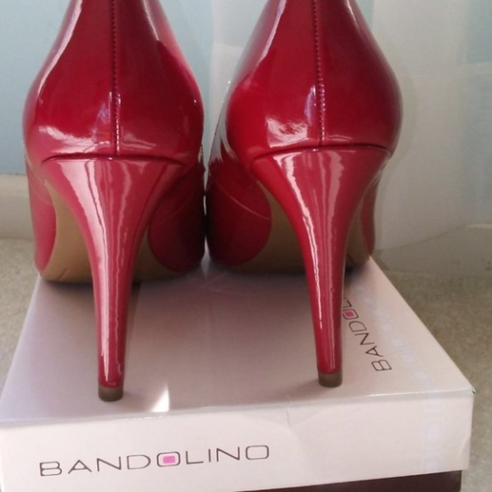 Bandolino Patent Leather Stilettos, Size 11M, Red